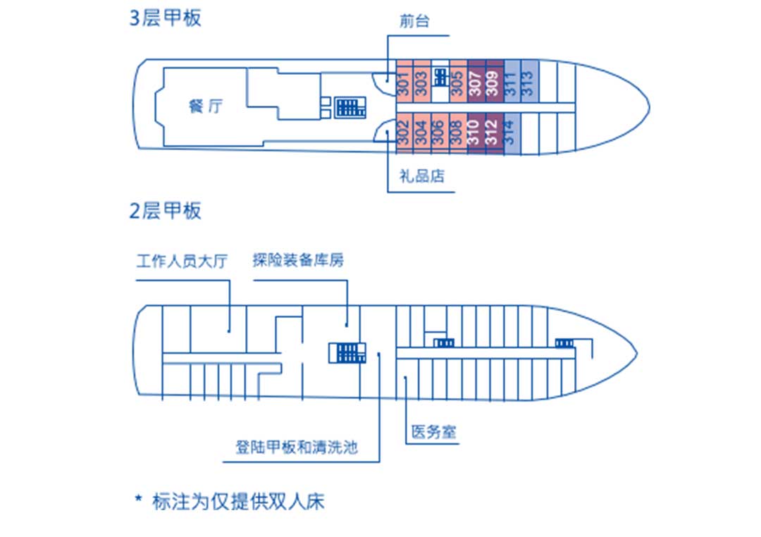 麦哲伦探索号Magellan Explorer甲板示意图