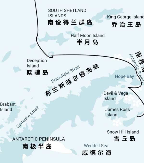 11天威德尔海寻觅帝企鹅之旅地图