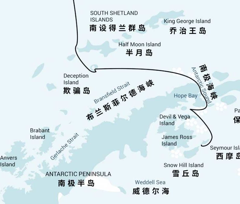 11天威德尔海寻觅帝企鹅之旅地图